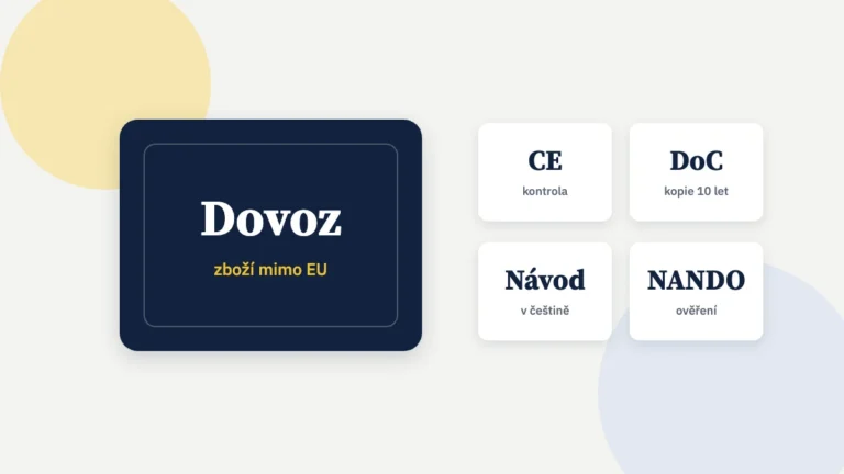 Ilustrace: dovoz zboží z Číny a označení CE