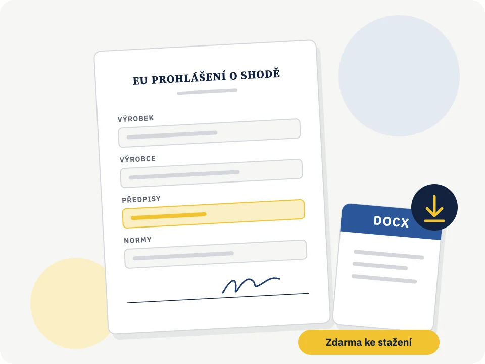 Ilustrace: vzor prohlášení o shodě a soubor DOCX ke stažení zdarma
